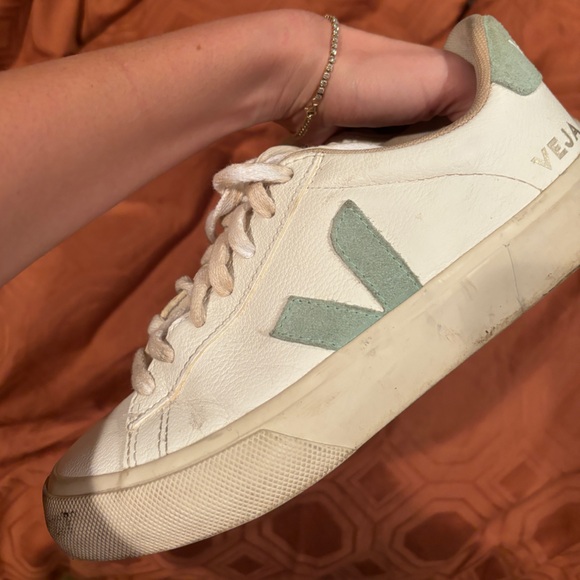 Veja Womens Campo Leather And Teal Suede - Picture 5 of 5